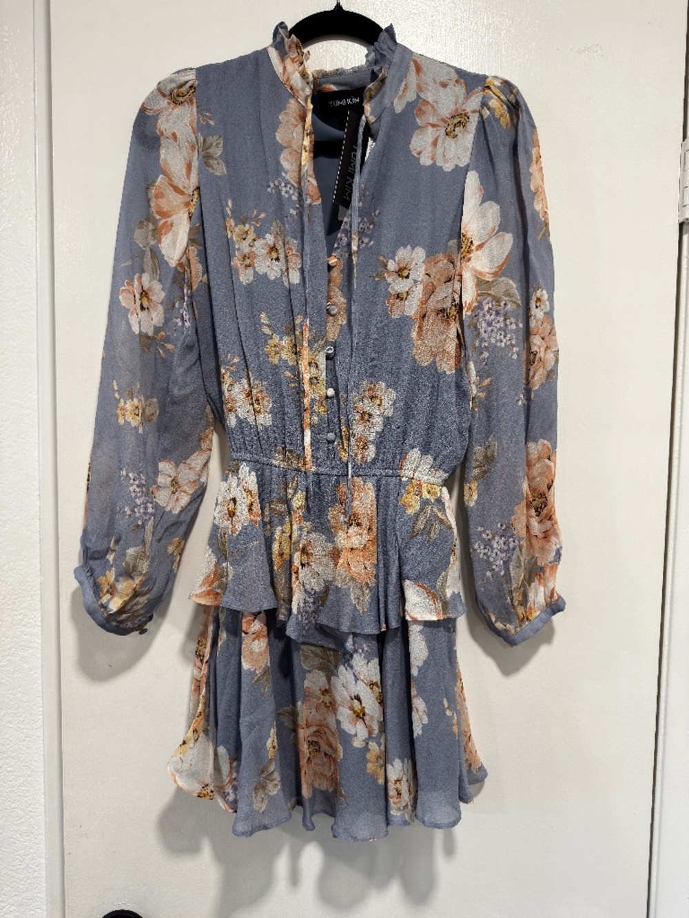Yumi Kim Blue and Yellow Floral Dress